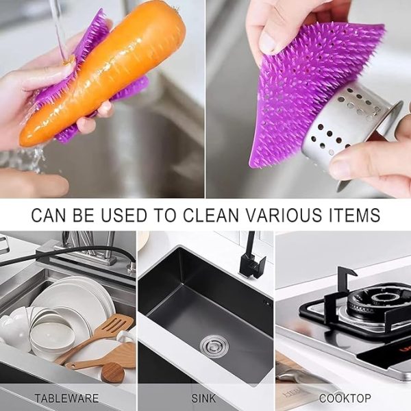 Multifunctional Soft Silicone Brush | Multipurpose Vegetable Peeler |(random Color)