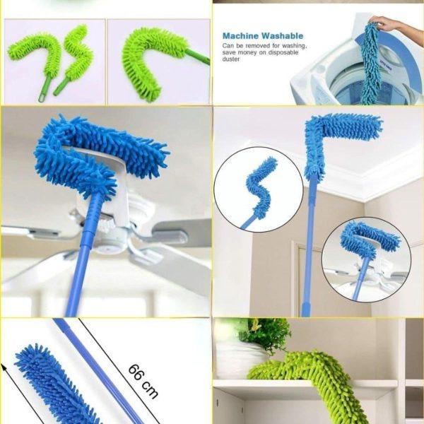 Fan Duster Flexible Micro Fiber Duster  (random Color)